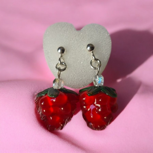 Raspberry Shortcake Earrings